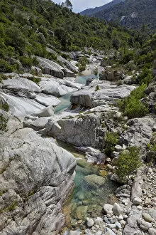 Images Dated 14th August 2014: Valley of the Osu mountain river near Porto-Vecchio, Corsica, France