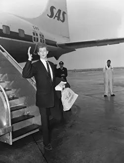 Van Cliburn Stepping Off Plane
