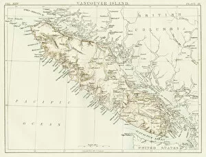 Island Gallery: Vancouver island map 1885