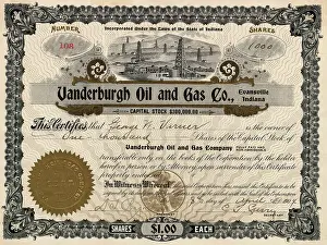 Vandeburgh Oil and Gas Company Certificate