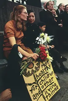 Vanessa Redgrave Attending Cambodia Intervention Protest