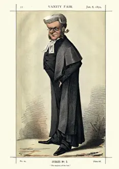 Vanity fair caricature of Chief Justice William Bovill