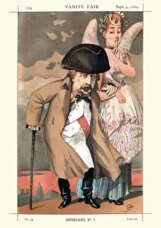 Vanity fair caricature of French Emperor Napoleon III