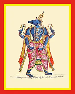 Conch Prints: Varaha, the boar
