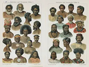 Headshoulders Prints: Various Australian Aborigines in Costume