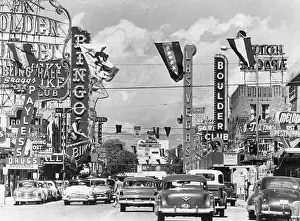 Various Casino Signs Along Las Vegas Street