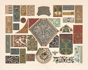 Images Dated 7th November 2018: Various patterns of the Renaissance, chromolithograph, published in 1897