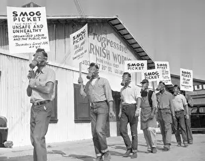 Gas Mask Prints: Varnish Workers Picket Factory