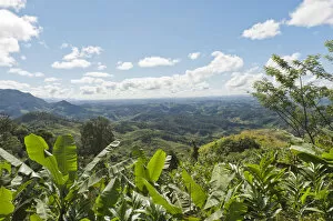 Images Dated 18th May 2013: Vast mountainous landscape with banana trees at front, near Manakara, Madagascar