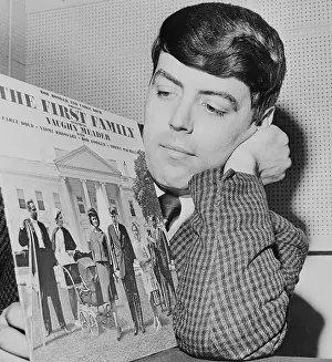 Vaughn Meader Holding His Recording The First Family