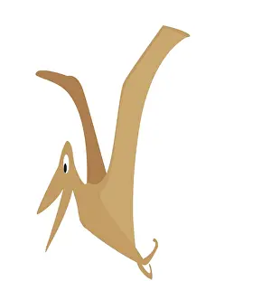 Prints of Dorling Kindersley Prints Unlock the world's wonders with Dorling Kindersley's captivating illustrations – where knowledge meets artistry in every stroke: Vector artwork of a flying Pterodactyl dinosaur