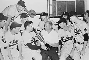 Bill Veeck Receives Trophy