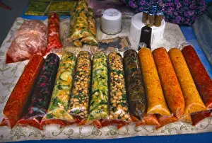 Vegetables packed in plastic