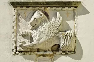 Animal Representation Collection: Venetian lion at the town gate, Motovun, Montona, Istria, Croatia