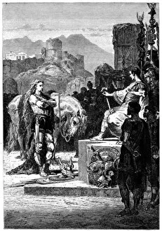 Images Dated 8th June 2013: Vercingetorix Surrendering To Caesar