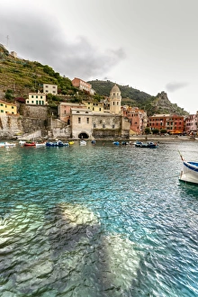 Manarola Collection: Vernazza harbor in Cinque Terre, Italy