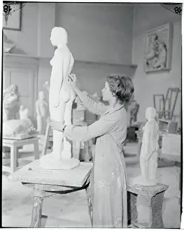 Artisanship Prints: Veronica Van Eyck Creating a Sculpture