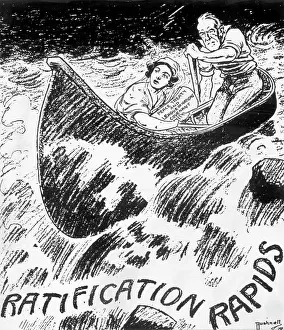 1910s Style Prints: Versailles Treaty Political Cartoon