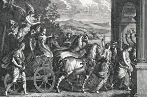 Founder Prints: Vespassian Riding Chariot/Followers/Illu