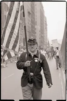 Memorial Day Prints: Veteran Walking in Memorial Parade