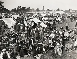 Veterans Eating at Bonus City Camp