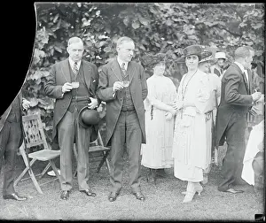Harding Prints: Veterans Officer with Vice President and Mrs. Coolidge