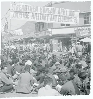 Sit In Prints: Veterans Participating in a Demonstration