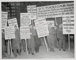 Taxi Driver Prints: Veterans Protesting