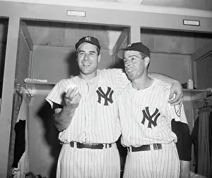 Vic Raschi With Teammate Joe Dimaggio