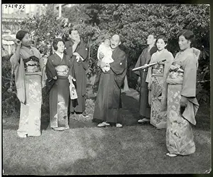Kimono Prints: Vice Admiral Of Japan And Family