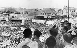 Coup Detat Prints: Vice Premier Abdel-Salam Aref Addressing Crowd