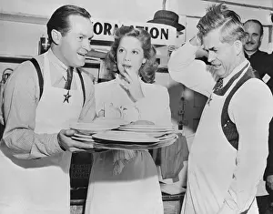 Vice President Henry Wallace and Entertainers While Servicing Troops