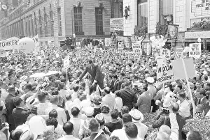 Vice President Nixon Greeting Crowd