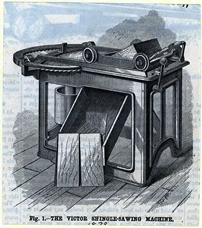 Sawing Prints: Victor Shingle-Sawing Machine--Illus