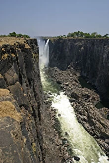 Rock Face Gallery: Victoria Falls, view from Zimbabwe, Zambezi River, Zambia, Zimbabwe, Africa