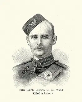Victorian British soldier, Lieutenant George William Maxwell West, Killed in action