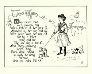 Images Dated 11th February 2018: Victorian childrens poem - Two ends of a string