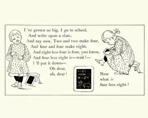 Images Dated 11th February 2018: Victorian childrens poem - Little school girl
