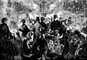 Images Dated 9th May 2009: Victorian Christmas Market 1870 - The Illustrated London News
