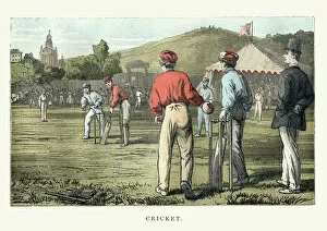 Images Dated 23rd January 2018: Victorian cricket match, 19th Century