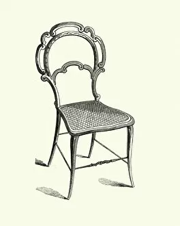 Images Dated 27th April 2018: Victorian decor, Chair, 1855