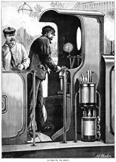 Images Dated 11th April 2017: Victorian drivers on the footplate of a steam engine