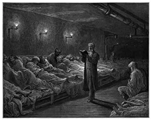 Victorian London - Scripture Reader in a Night Refuge
