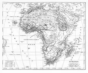 Images Dated 24th October 2014: Victorian Map of Africa