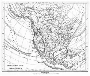 Images Dated 14th October 2014: Victorian Map of North America