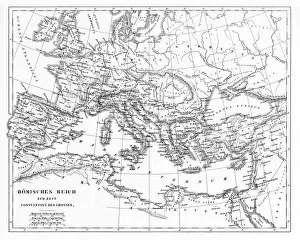 Images Dated 15th October 2014: Victorian Map of The Roman Empire