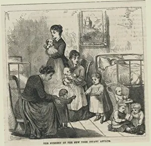 Infancy Prints: Victorian Orphanage Scene