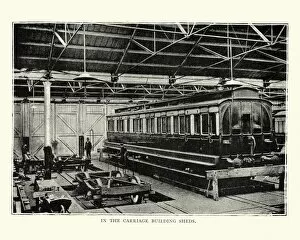 Images Dated 24th January 2017: Victorian railway carriage building sheds