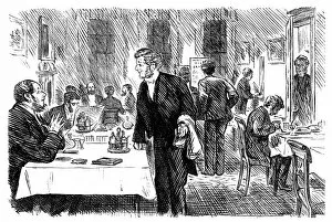 Retail Gallery: Victorian restaurant waiter taking an order