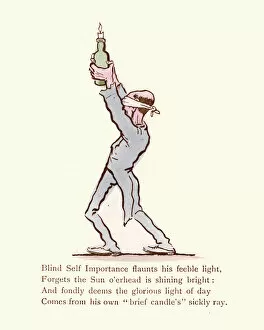 Colour Collection: Victorian satire on Blind Self Importance, 19th Century